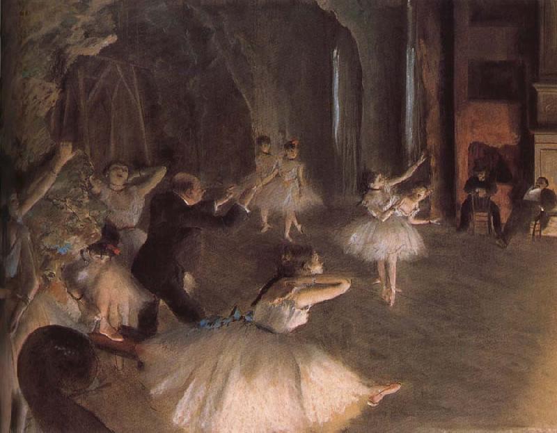 Edgar Degas Rehearsal on the stage